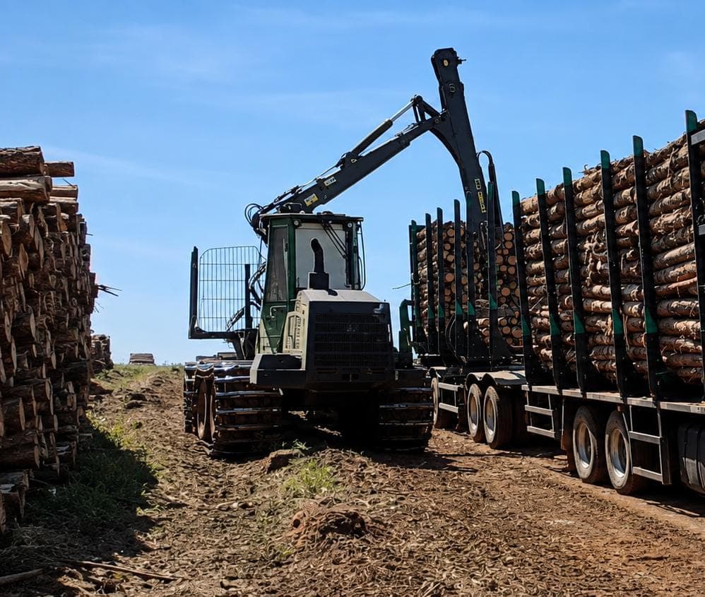 Harvester da Divol Florestal em operação de colheita florestal